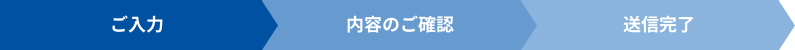 ご入力→内容のご確認→内容のご確認