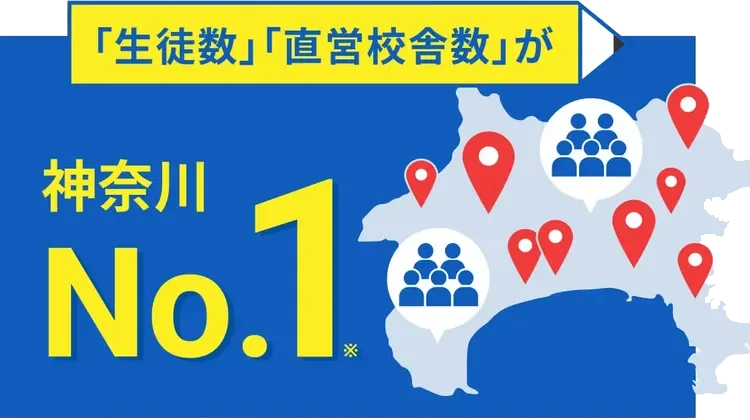 「生徒数」「直営校舎数」が 神奈川 No.1