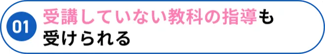 01 受講していない教科の指導も受けられる