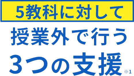 5教科に対して授業外で行う3つの支援